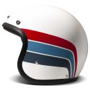 DMD Retro Artemis Motorrad Jet-Helm weiß rot blau