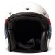 DMD Retro Artemis Motorrad Jet-Helm weiß rot blau