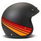 DMD Retro Fuoco Jet-Helm mattschwarz rot orange