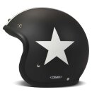 DMD Retro Star Jet-Helm Black schwarz weiß