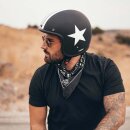 DMD Retro Star Jet-Helm Black schwarz weiß