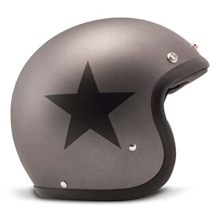 DMD Retro Star Jet-Helm Grey matt grau schwarz