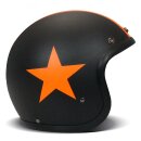 DMD Retro Star Jet-Helm Orange mattschwarz