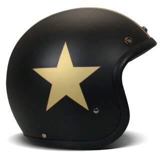 DMD Retro Star Jet-Helm Gold mattschwarz