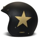 DMD Retro Star Jet-Helm Gold mattschwarz