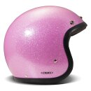 DMD Retro Glitter Motorrad Jet-Helm Pink