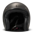 DMD Retro Glitter Motorrad Jet-Helm Black schwarz