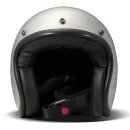 DMD Retro Glitter Motorrad Jet-Helm Silver