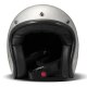 DMD Retro Glitter Motorrad Jet-Helm Silver