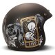 DMD Retro Cards Motorrad Jet-Helm mattschwarz