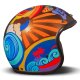 DMD Retro Trip Motorrad Jet-Helm orange blau