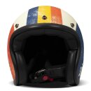 DMD Retro Squadra Corse Jet-Helm mattweiß rot blau