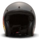DMD Retro Curve Motorrad Jet-Helm grau gelb rot