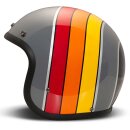 DMD Retro Curve Motorrad Jet-Helm grau gelb rot