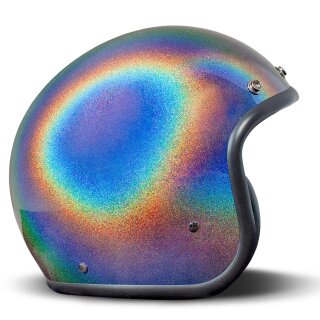 DMD Retro Rainbow Motorrad Jet-Helm