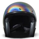 DMD Retro Rainbow Motorrad Jet-Helm