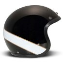 DMD Retro Tabu Motorrad Jet-Helm schwarz weiß