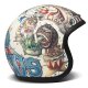 DMD Retro Circus Jet-Helm matt beige blau rot