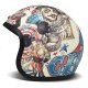 DMD Retro Circus Jet-Helm matt beige blau rot