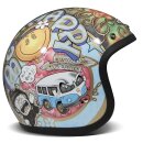 DMD Retro Woodstock Motorrad Jet-Helm