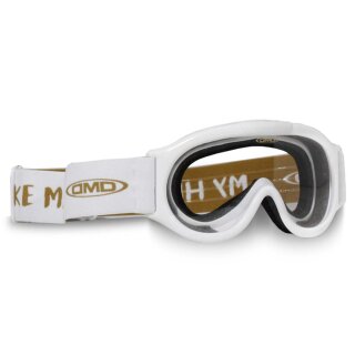 DMD Ghost White Motorrad-Brille weiß Retro, 77, Racer