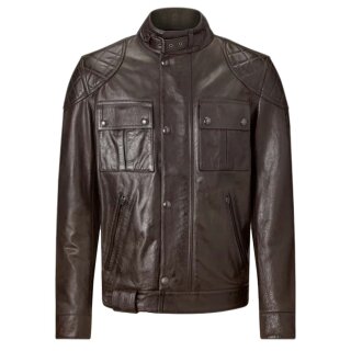 Belstaff Brooklands 2024 Motorrad-Jacke schwarz braun