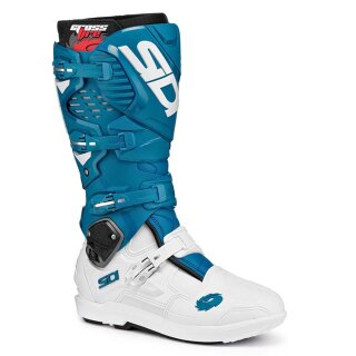 Sidi Crossfire 3 SRS Supermoto Stiefel weiß Petrol blau