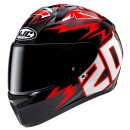 HJC C10 Diablo Mask MC1 Helm Quartararo rot schwarz