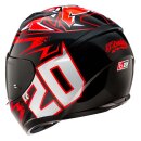 HJC C10 Diablo Mask MC1 Helm Quartararo rot schwarz