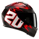 HJC C10 Diablo Mask MC1 Helm Quartararo rot schwarz