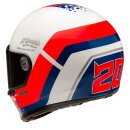 HJC V10 FQ20 MC21 Retro-Helm Quartararo blau rot weiß