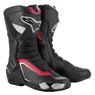 Alpinestars SMX-6 V3 Motorradstiefel schwarz silber rot