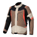 Alpinestars ST-1 Motorrad-Jacke Textil beige schwarz neonrot