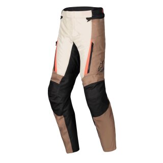 Alpinestars ST-1 Motorrad-Hose Textil beige schwarz neonrot