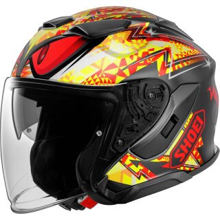 Shoei J-Cruise3 Inspired TC-1 Jethelm rot gelb grau