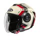 HJC i40N Velu Motorrad Jethelm MC1 rot beige anthrazit