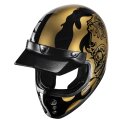HJC V60 Flame Motorrad Jethelm MC9 gold silber