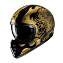 HJC V60 Flame Motorrad Jethelm MC9 gold silber