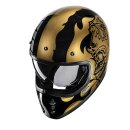 HJC V60 Flame Motorrad Jethelm MC9 gold silber