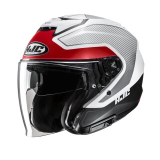 HJC i31 Tevis Jethelm MC1SF matt rot weiß silber
