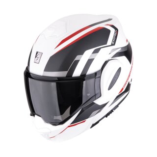 Scorpion Exo-Tech Evo Furio Klapphelm mattweiß schwarz rot