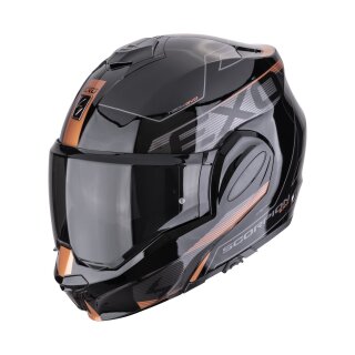 Scorpion Exo-Tech Evo Traveller Klapphelm schwarz kupfer