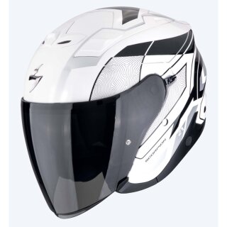 Scorpion Exo-Z1 Vue Jethelm weiß schwarz silber