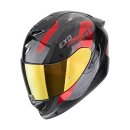 Scorpion Exo-1400 Evo II Carbon Air Platted Helm schwarz rot