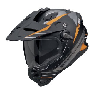 Scorpion ADF-9000 Air Feat Enduro-Helm mattschwarz silber orange