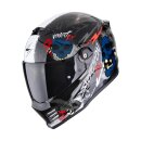 Scorpion Covert FX Skullz Helm schwarz grau rot