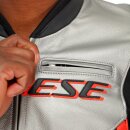 Dainese Racing 5 Motorrad-Jacke silber schwarz neonrot