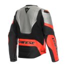 Dainese Racing 5 Motorrad-Jacke silber schwarz neonrot