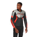 Dainese Racing 5 Motorrad-Jacke silber schwarz neonrot