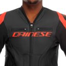 Dainese Racing 5 Motorrad-Jacke schwarz schwarz neonrot